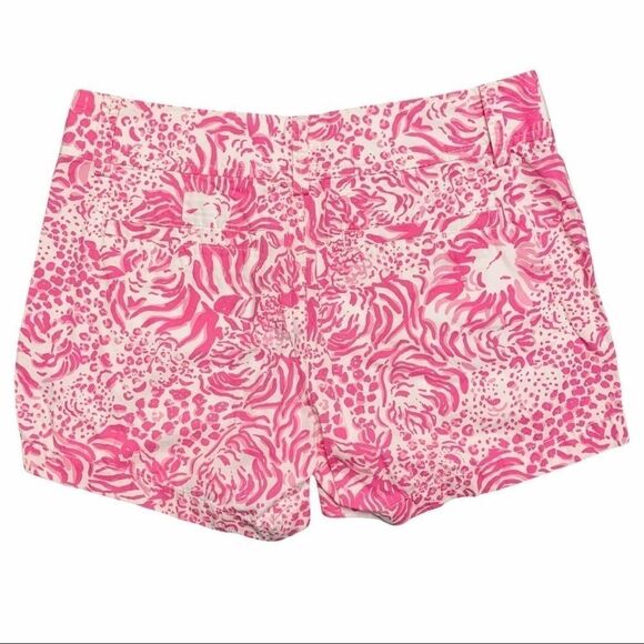 Lilly Pulitzer Pink Lion Callahan Shorts 0 - Picture 2 of 6